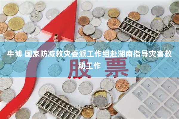 牛博 国家防减救灾委派工作组赴湖南指导灾害救助工作